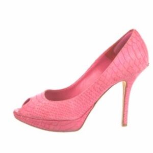 Dior Pink High Heel Peep-Toe Shoes